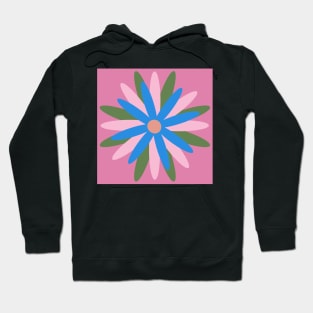 Pink, blue, green, simple, scandi flower Hoodie